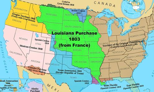 In the early 1800's - Louisiana Purchase
